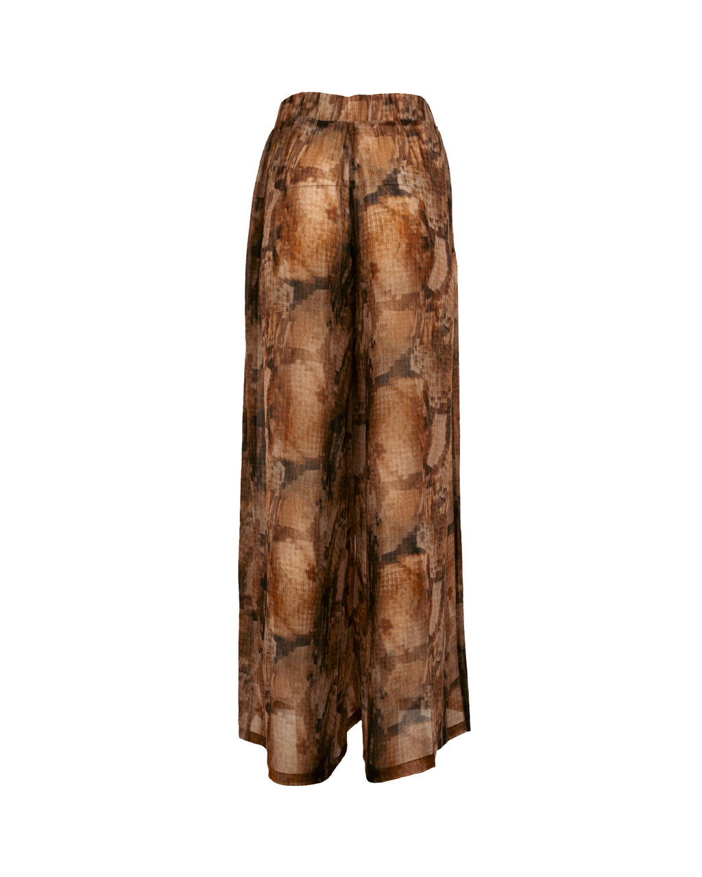 Brown patterned skirt on a white background
