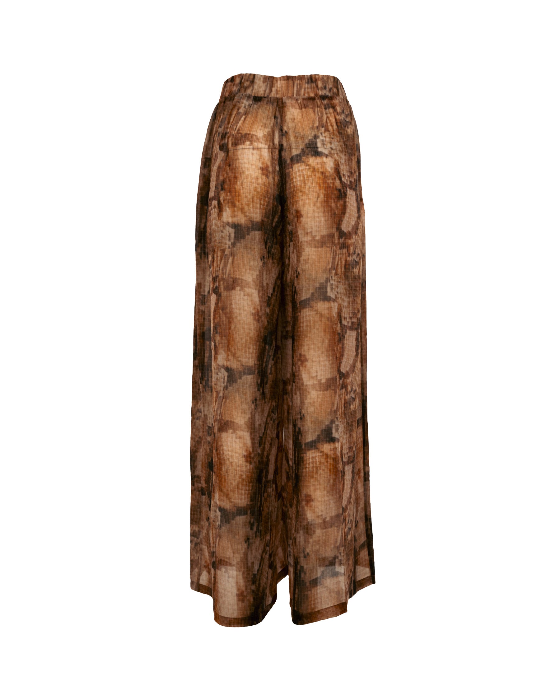 Brown patterned skirt on a white background