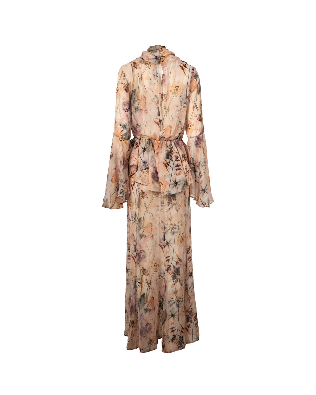 Floral patterned dress on a white background