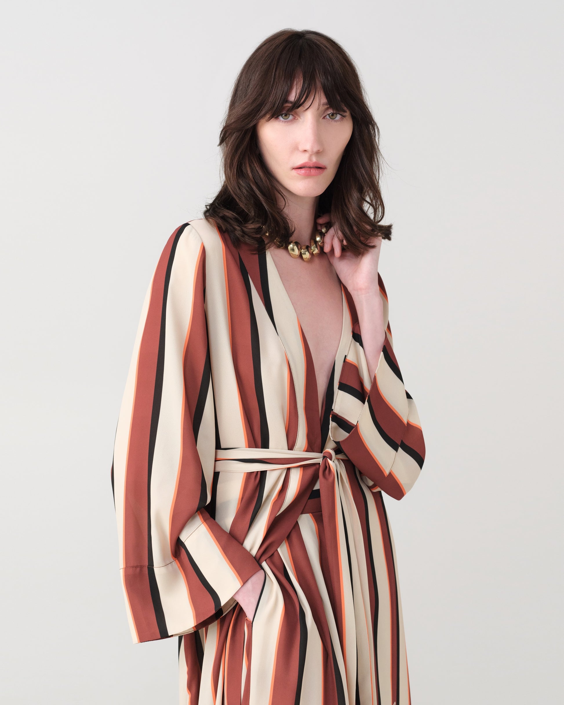 LAURA STRIPED KIMONO