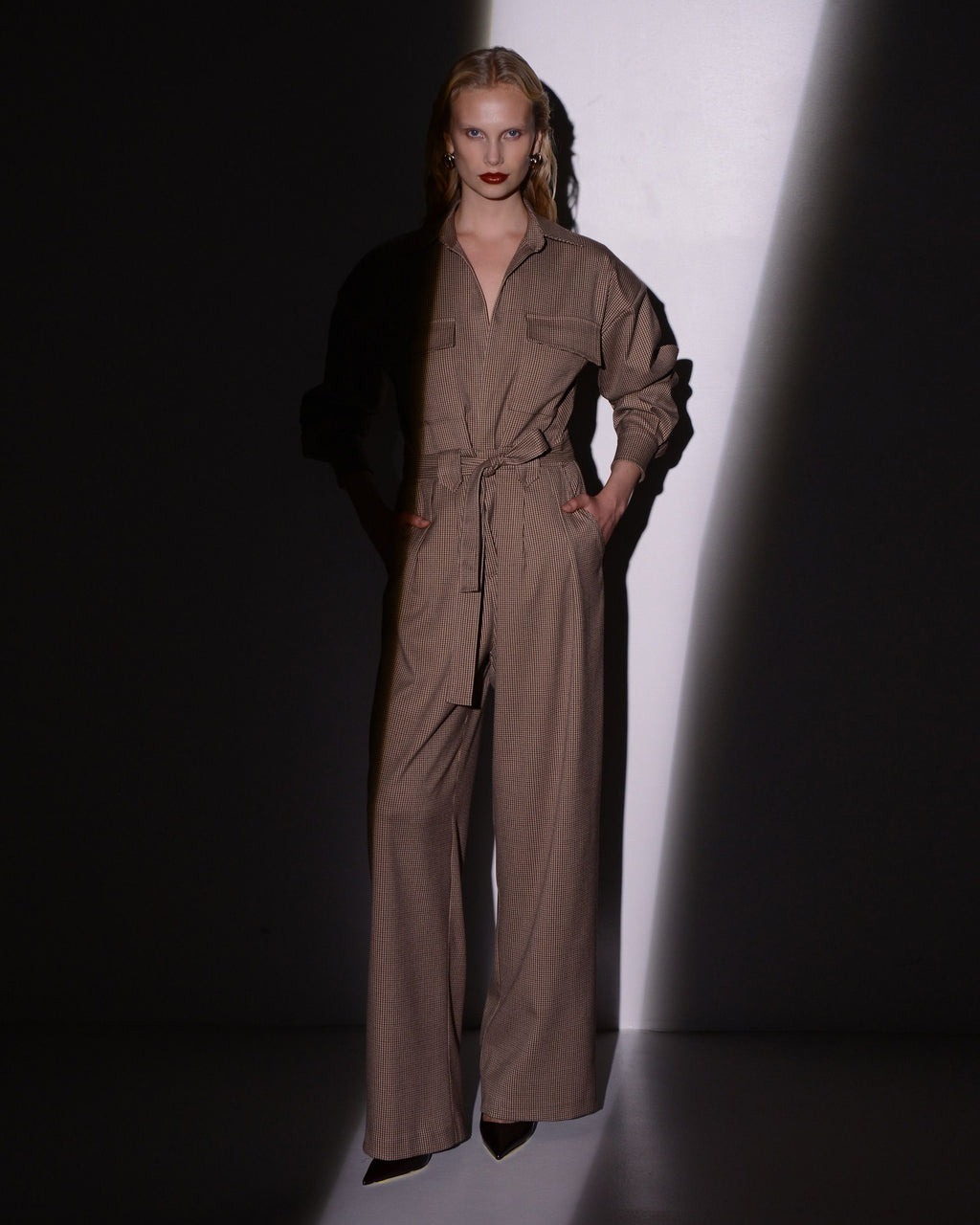 OBSESSION JUMPSUIT CHECKED FABRIC