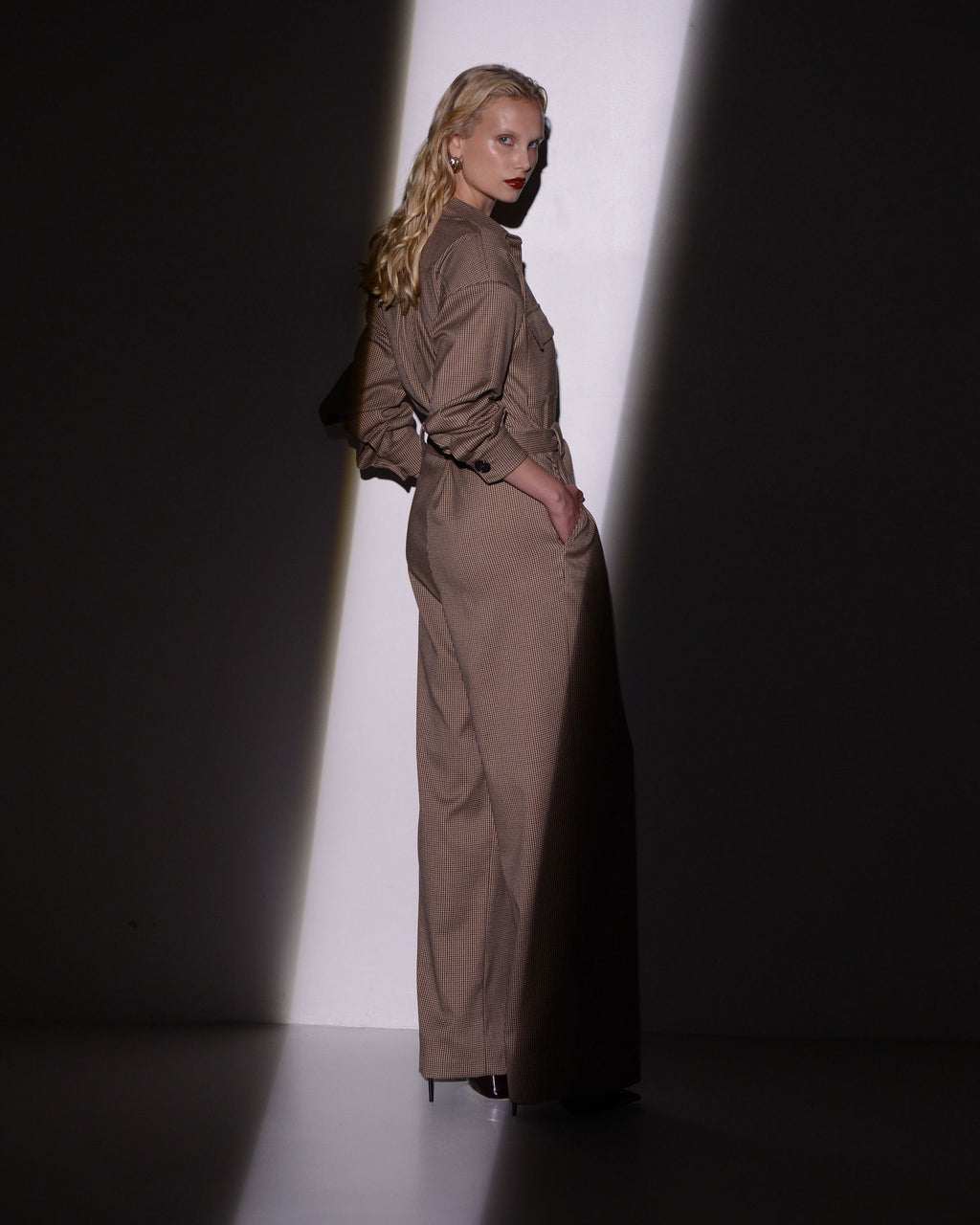 OBSESSION JUMPSUIT CHECKED FABRIC