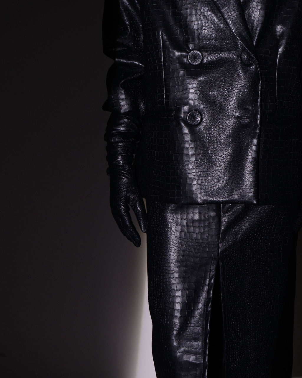 AMOUR BLAZER BLACK CROCO