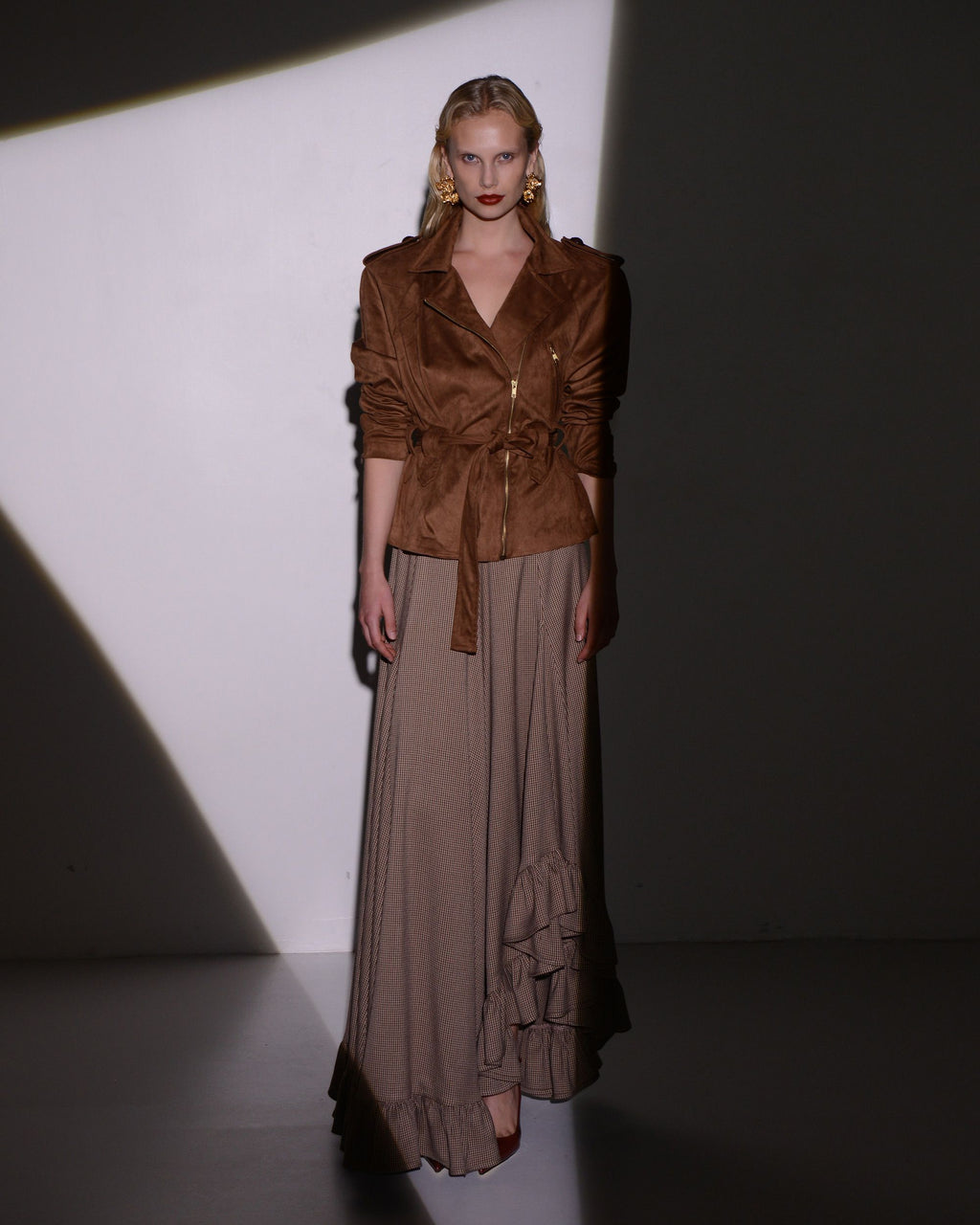 ECLAT BOMBER BROWN SUEDE