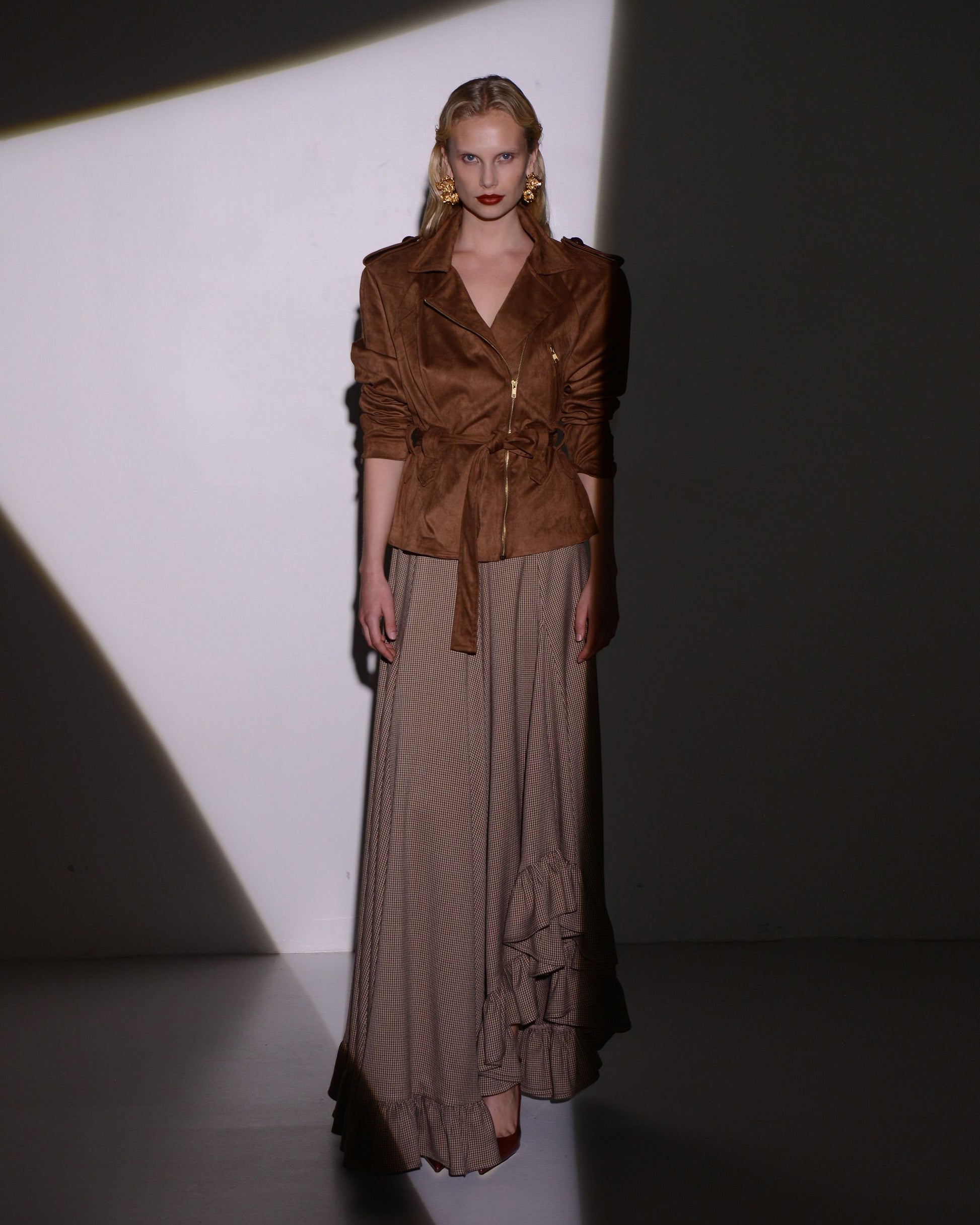 ECLAT BOMBER BROWN SUEDE