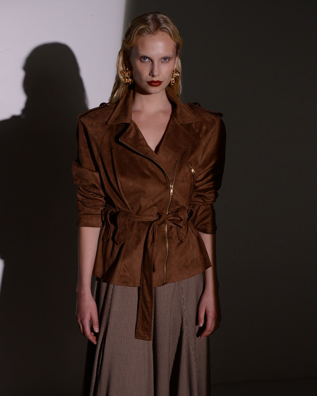 ECLAT BOMBER BROWN SUEDE