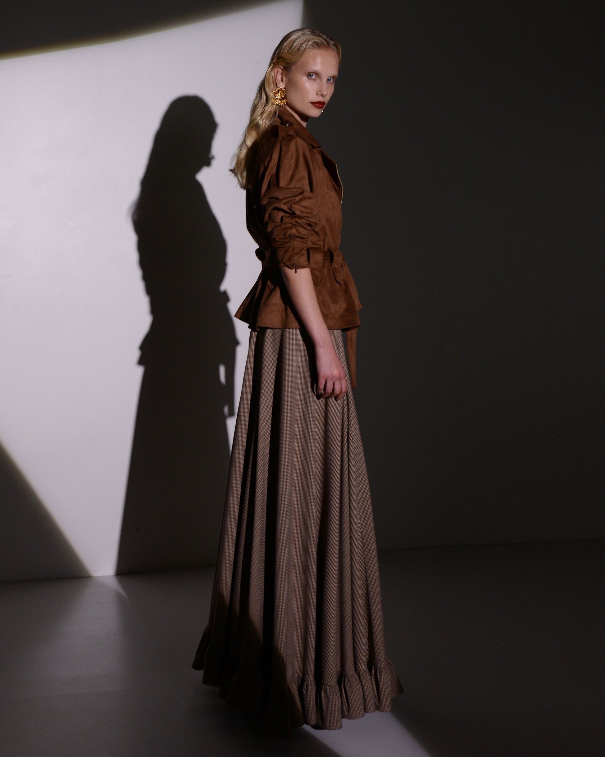 ECLAT BOMBER BROWN SUEDE