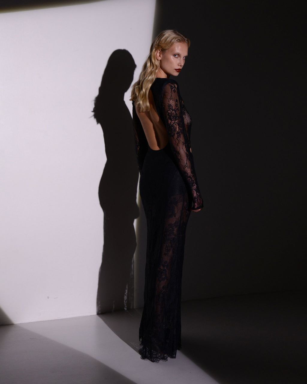 ECLIPSE DRESS DELICATE BLACK FLORAL LACE