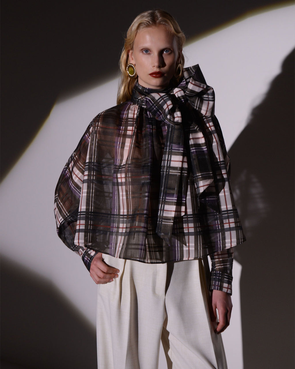 SECRET BLOUSE CHECKED