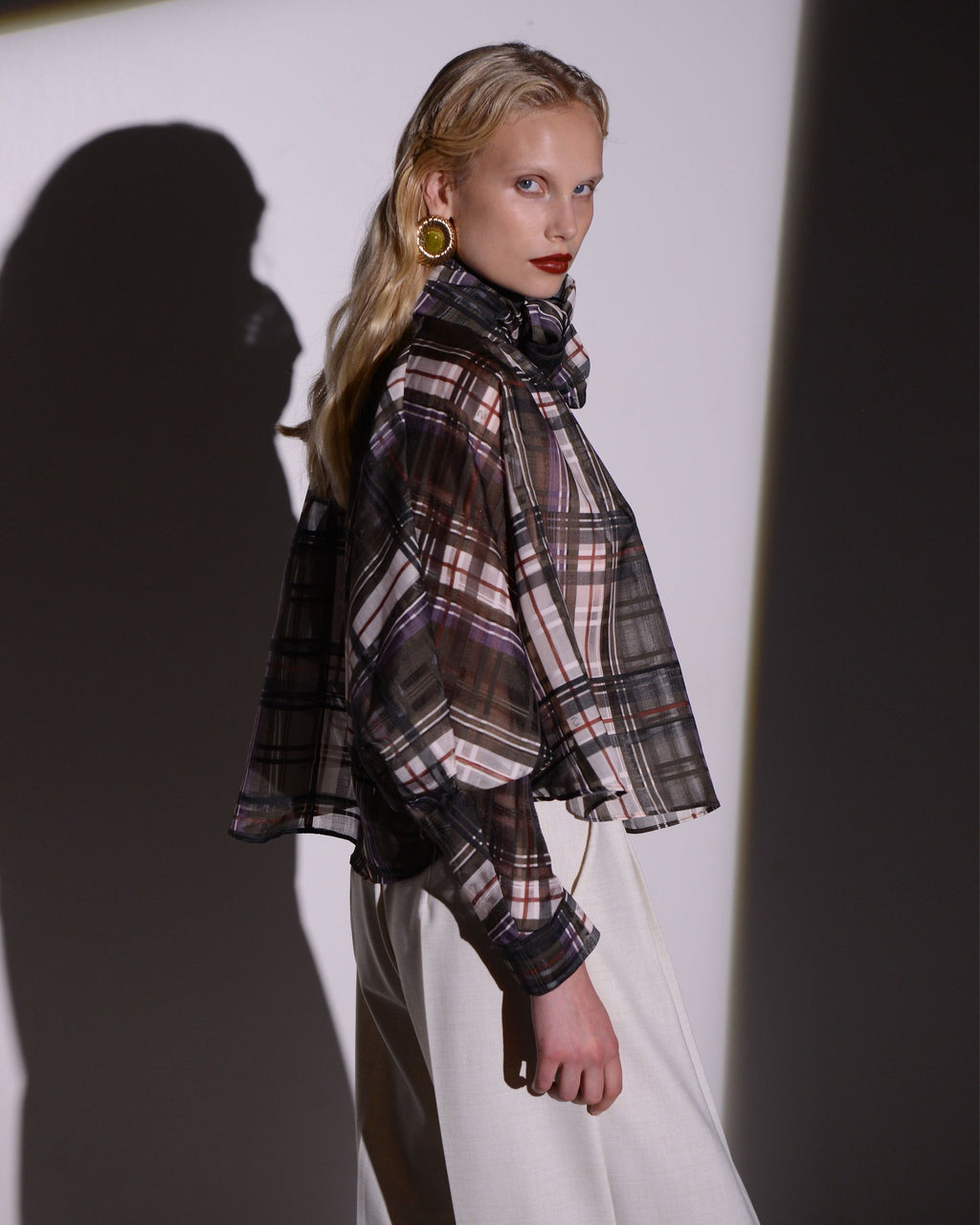 SECRET BLOUSE CHECKED