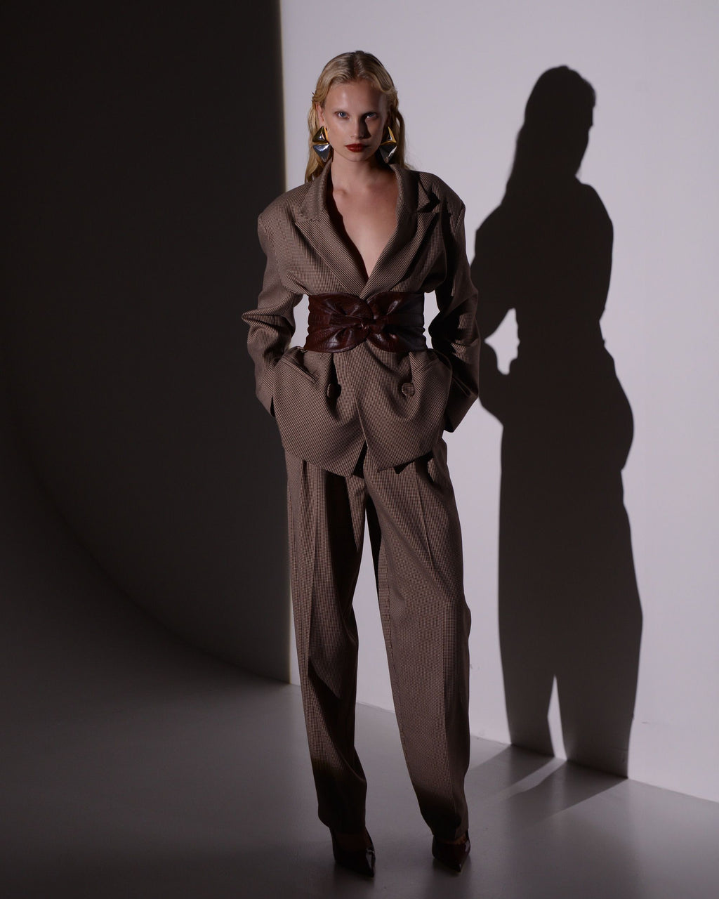 AMOUR BLAZER CHECKED FABRIC