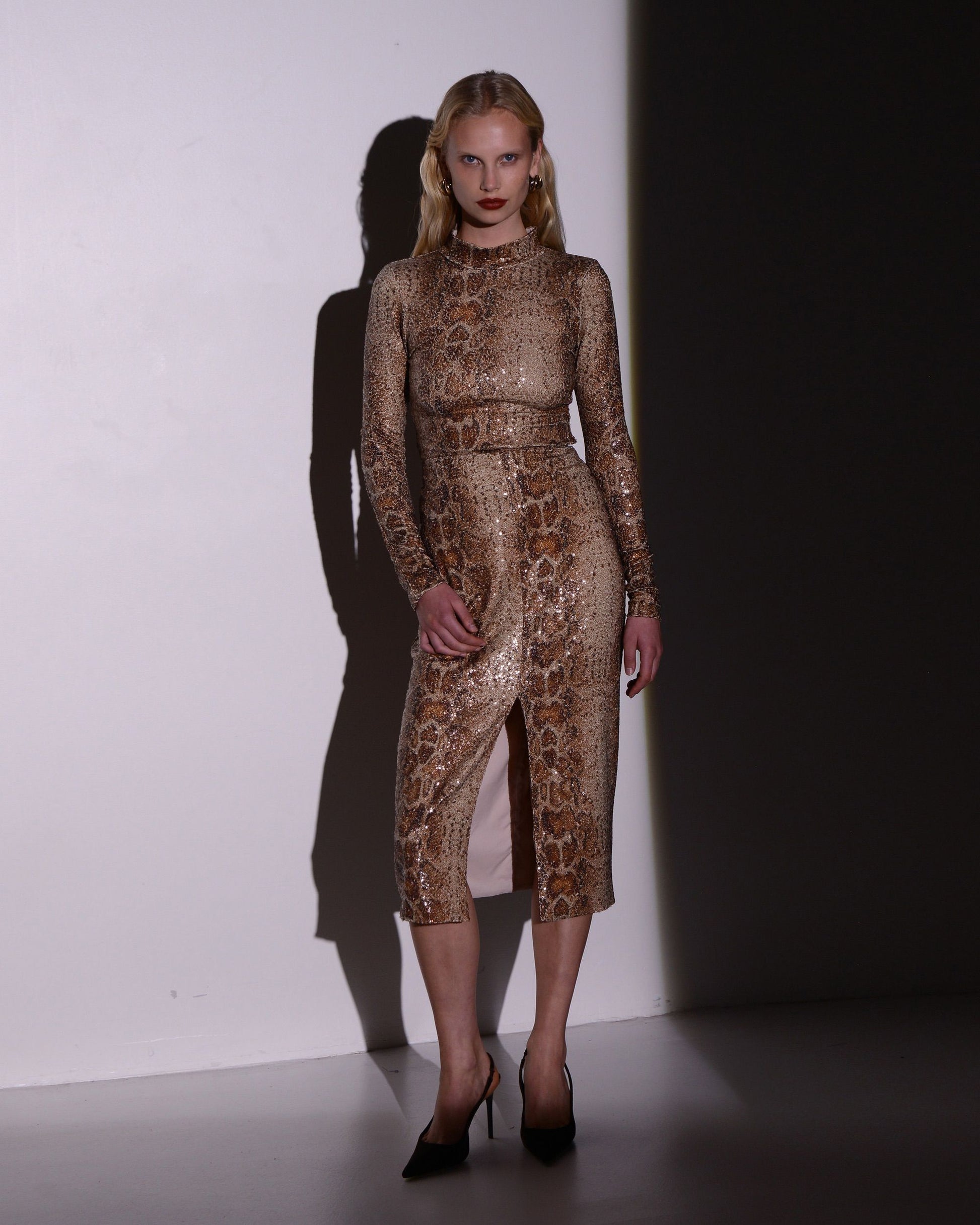 LUMIERE SEQUINS SKIRT SNAKE